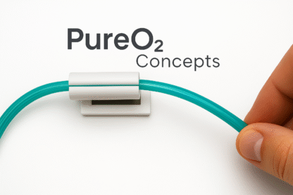 PureO2 Oxygen Tubing Wall Mount System – Safe, Tangle-Free, Easy to Install